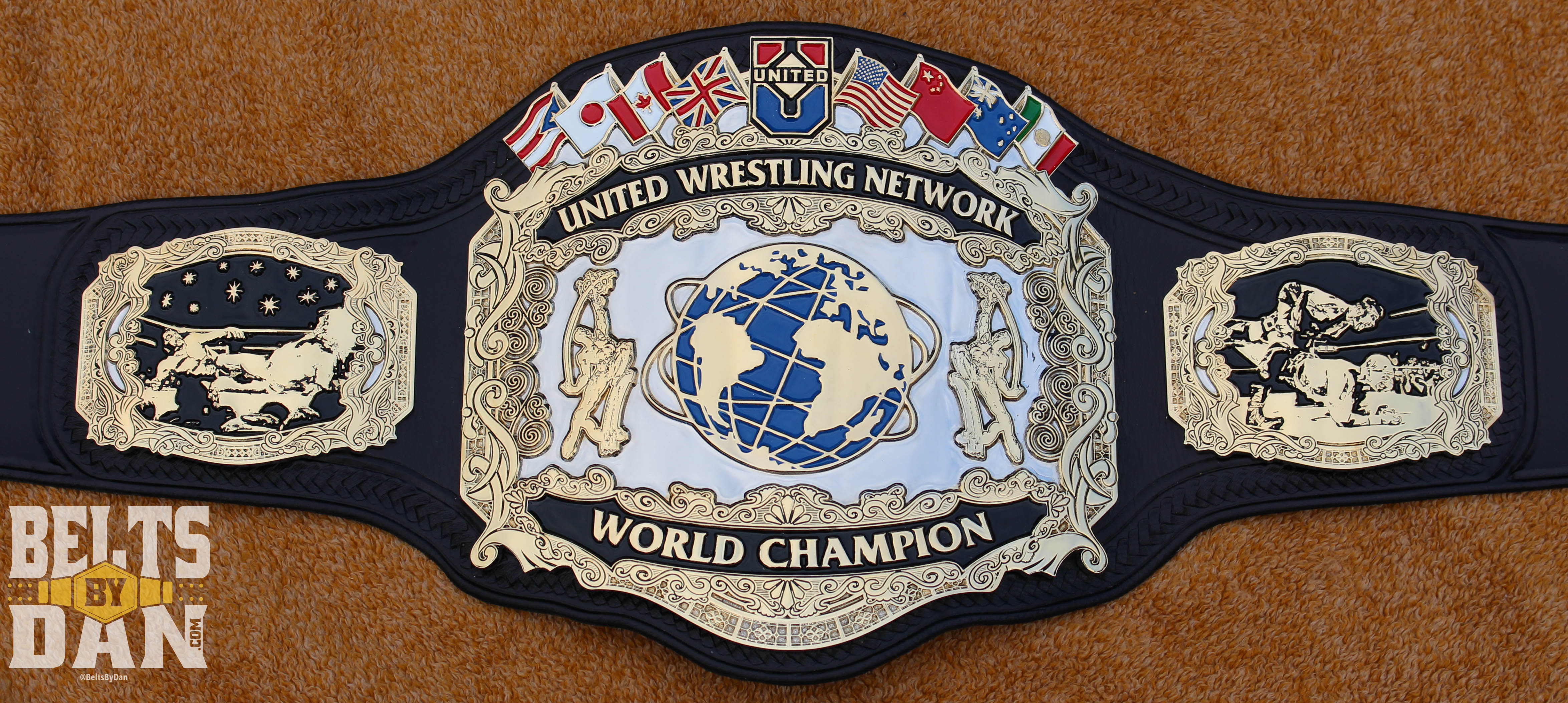 United Wrestling Network World Championship Belts by Dan